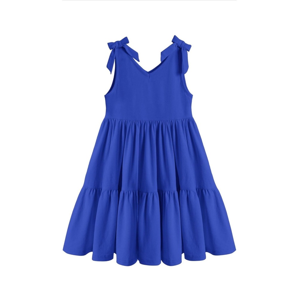 155.-   Size 14  Summer Dress Little Girls  Bowknot Sling Sundress with Pocket